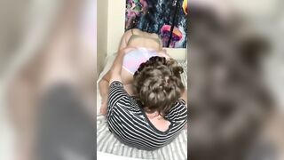 Teen learns how to fuck by behind