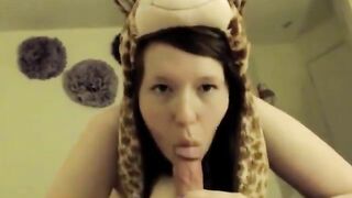 Emo teen learns how to lick big juicy dick