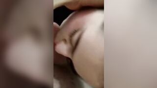 Good girl teen sucks for first time and likes it