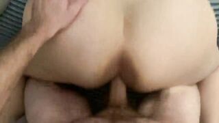 Amazing doggy style for this chubby white horny couple