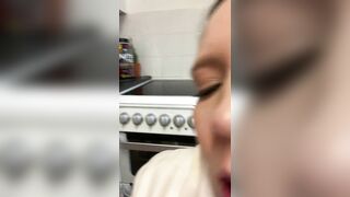 Wife getting fuck by plumber in kitchen