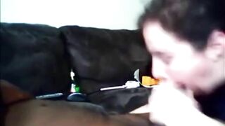 White mature brunette sucks a black cock for the first time