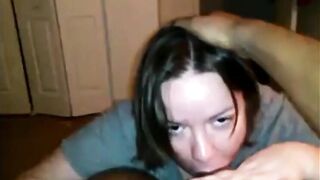 Chubby White Woman Sucks Huge Black Cock