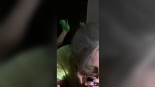 White haired hot granny sucks off bbc