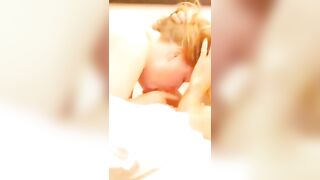 Hot wife sucks hard long cock