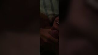 Shy UK teen girl sucking cock