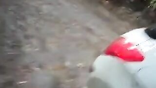 Huge squirting in the woods