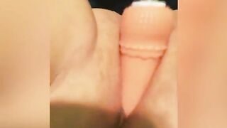 Real orgasm and squirting with dildo